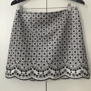 Club Monaco beaded mini skirt